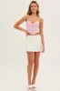 Pink Corset Singlet Sleeveless Sweetheart Neck sold by Ally Fashion