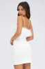 White Faux Feather Trim Bodycon Strappy Mini Dress sold by Ally Fashion
