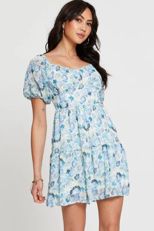 Print Mini Dress Short Sleeve sold by Ally Fashion