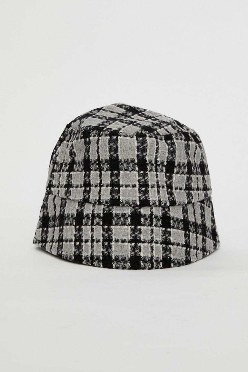 Grey Plaid Bucket Hat sold by Ally Fashion product image thumbnail 2