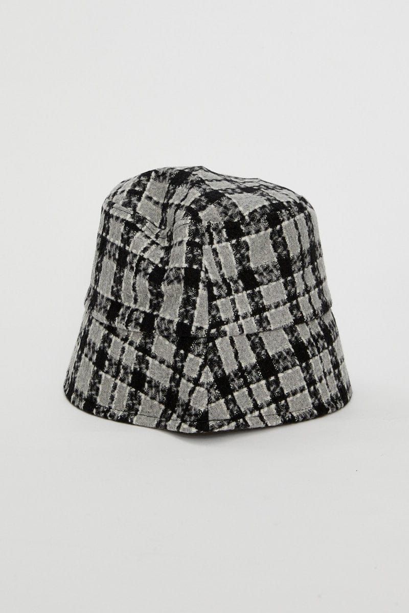 Grey Plaid Bucket Hat sold by Ally Fashion product image thumbnail 3