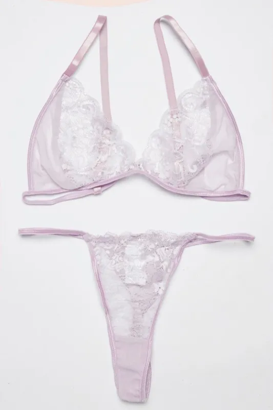 Purple Lace Lingerie Set sold by Ally Fashion