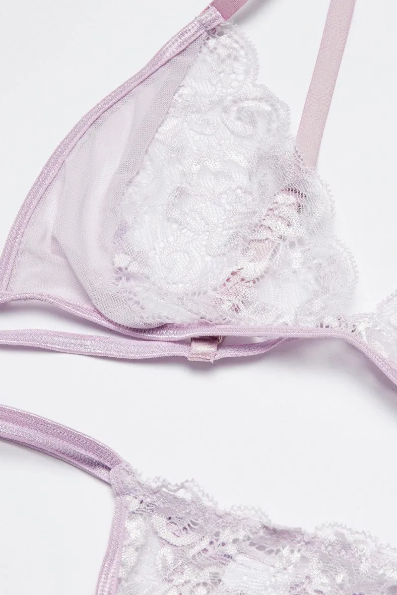 Purple Lace Lingerie Set sold by Ally Fashion product image thumbnail 2