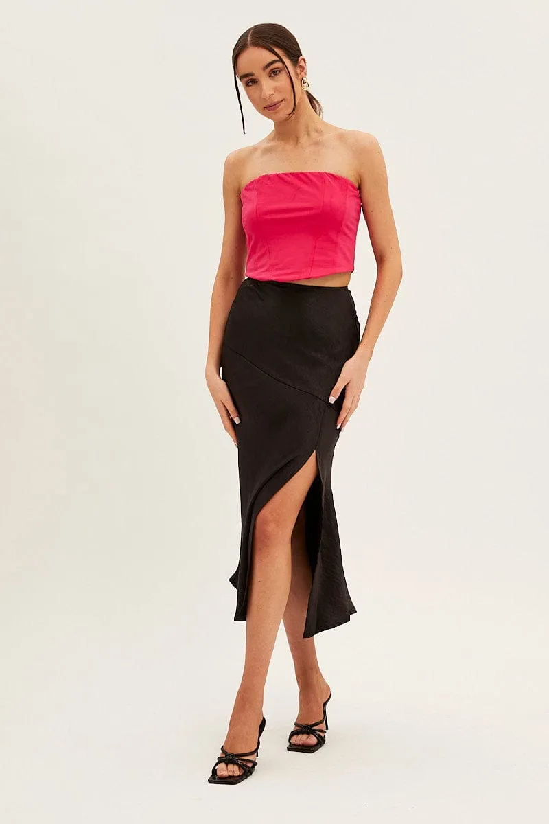 Pink Corset Bandeau Crop Top sold by Ally Fashion product image thumbnail 2