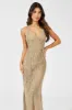 Beige Crochet Beach Maxi Dress sold by Ally Fashion