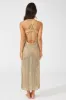 Beige Crochet Beach Maxi Dress sold by Ally Fashion