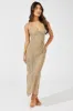 Beige Crochet Beach Maxi Dress sold by Ally Fashion