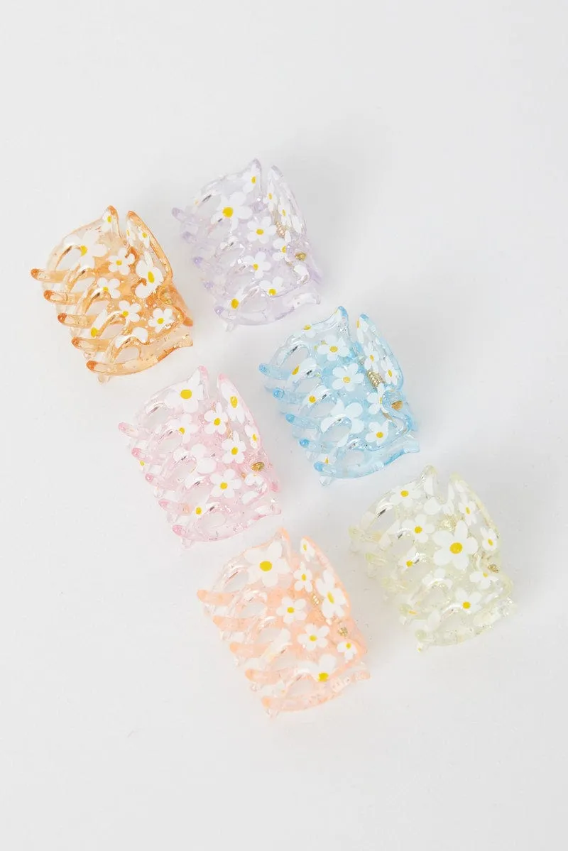 Multi 6 Pack Claw Clips sold by Ally Fashion product image thumbnail 2