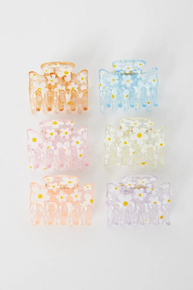 Multi 6 Pack Claw Clips sold by Ally Fashion