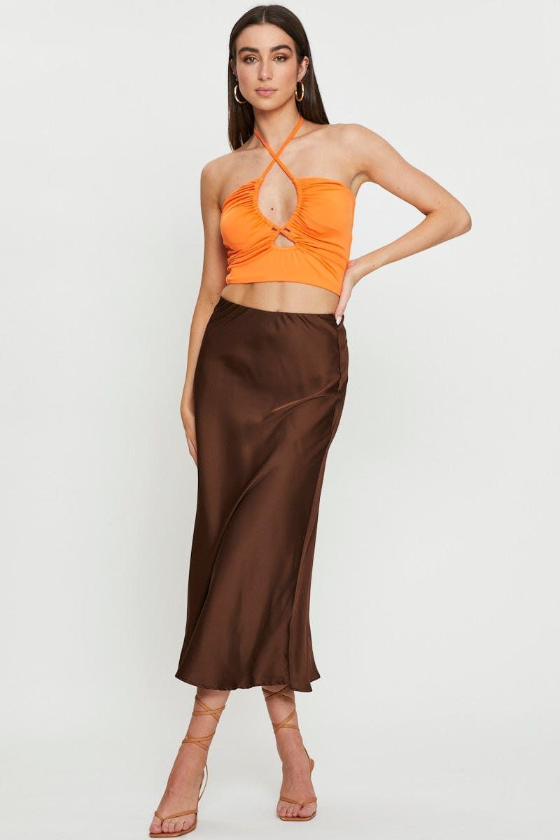Orange Halter Top sold by Ally Fashion product image thumbnail 2