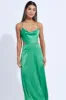 Green Midi Dress Satin Cutout sold by Ally Fashion