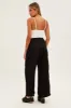 Black Wide Leg Pants High Rise Linen Blend sold by Ally Fashion