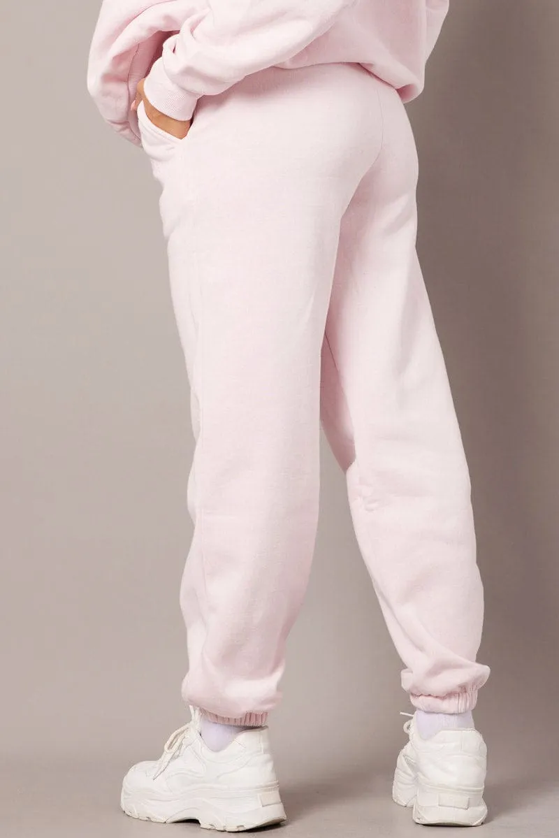 Pink Track Pants High Rise sold by Ally Fashion product image thumbnail 5