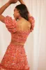 Red Boho Crop Top Short Sleeve Off Shoulder Full Volume sold by Ally Fashion