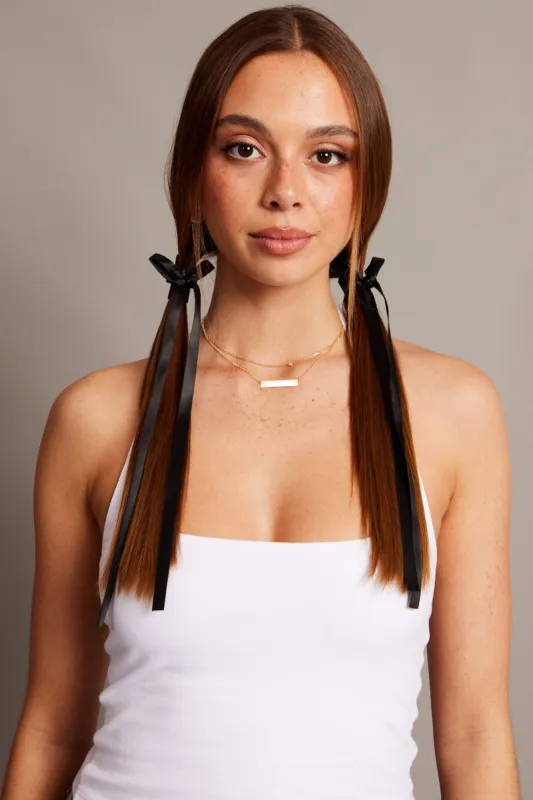 Black 2 Pack Mini Bow Claw Clips sold by Ally Fashion