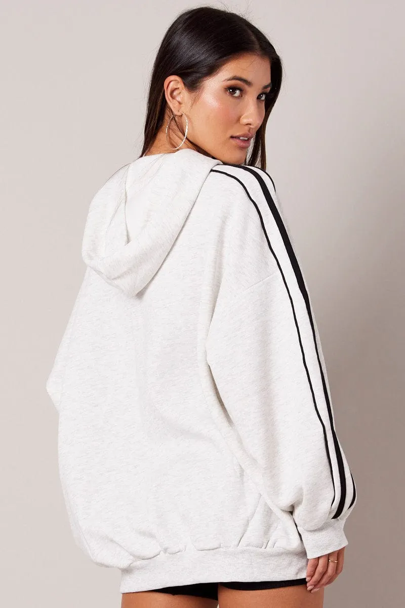 Grey Hoodie Sweater Long Sleeve Graphic sold by Ally Fashion product image thumbnail 5