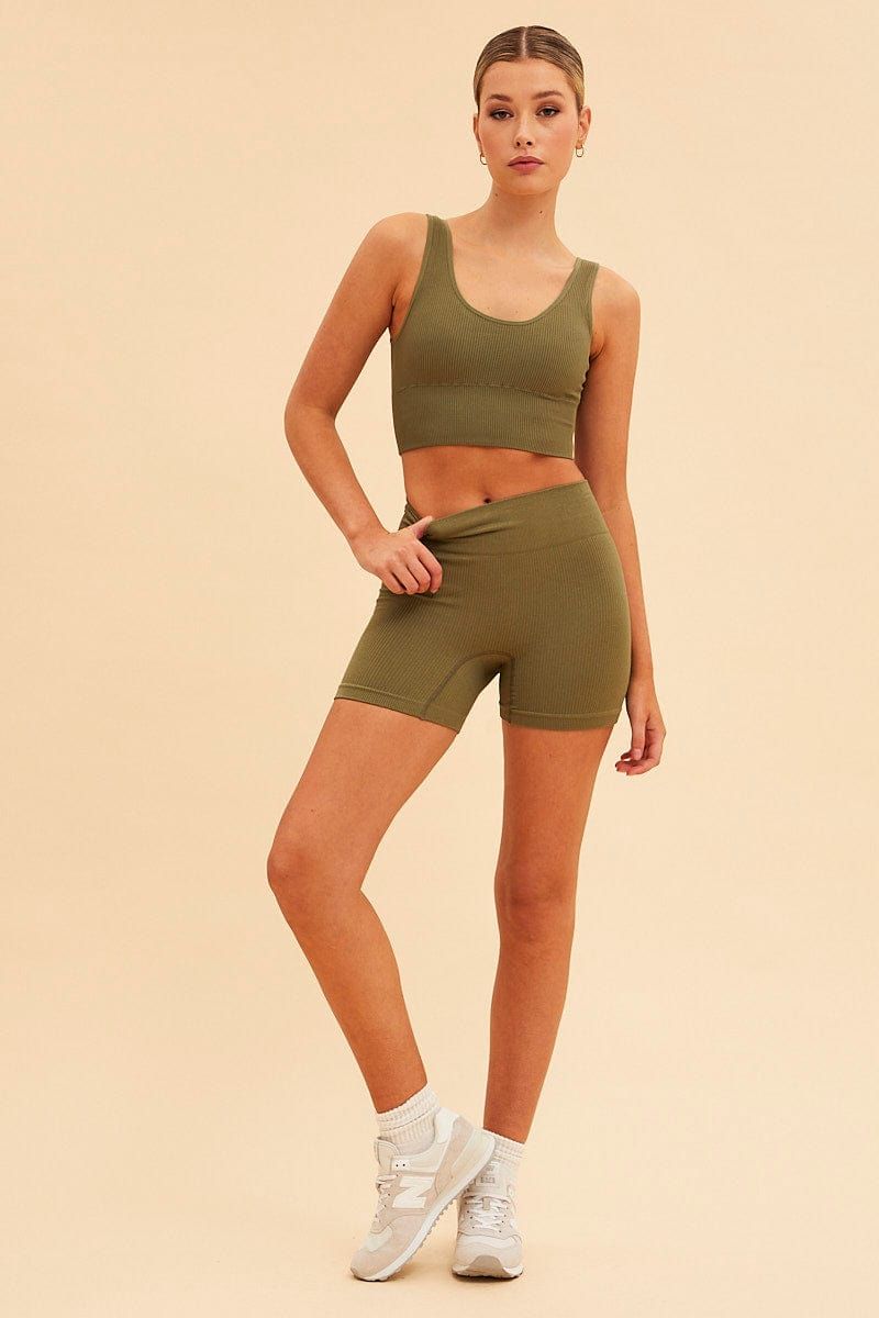 Green Nico Seamless Bike Short sold by Ally Fashion product image thumbnail 3