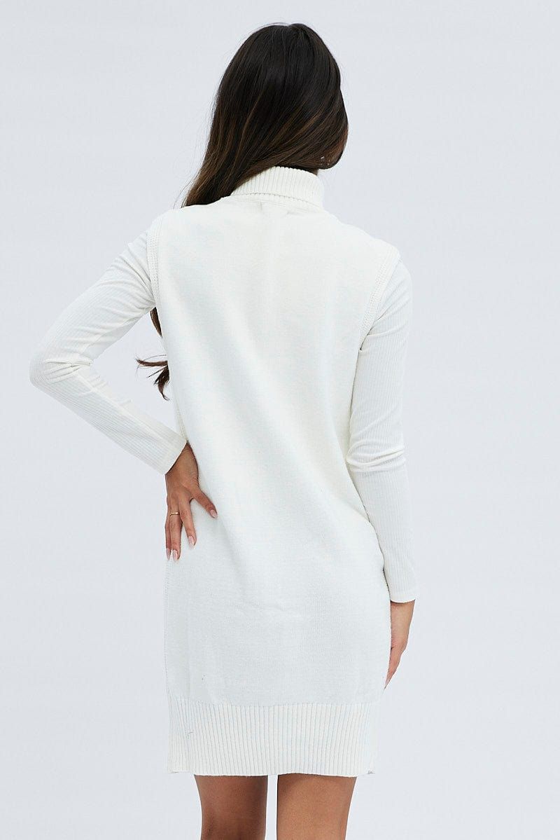 White Knit Dress Mini sold by Ally Fashion product image thumbnail 5