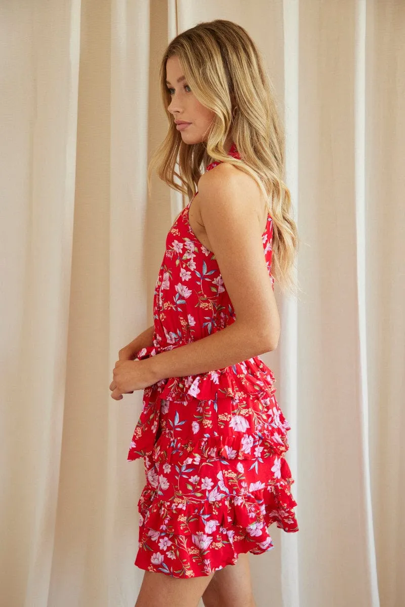 Print Mini Dress One Shoulder Sleeveless sold by Ally Fashion product image thumbnail 4