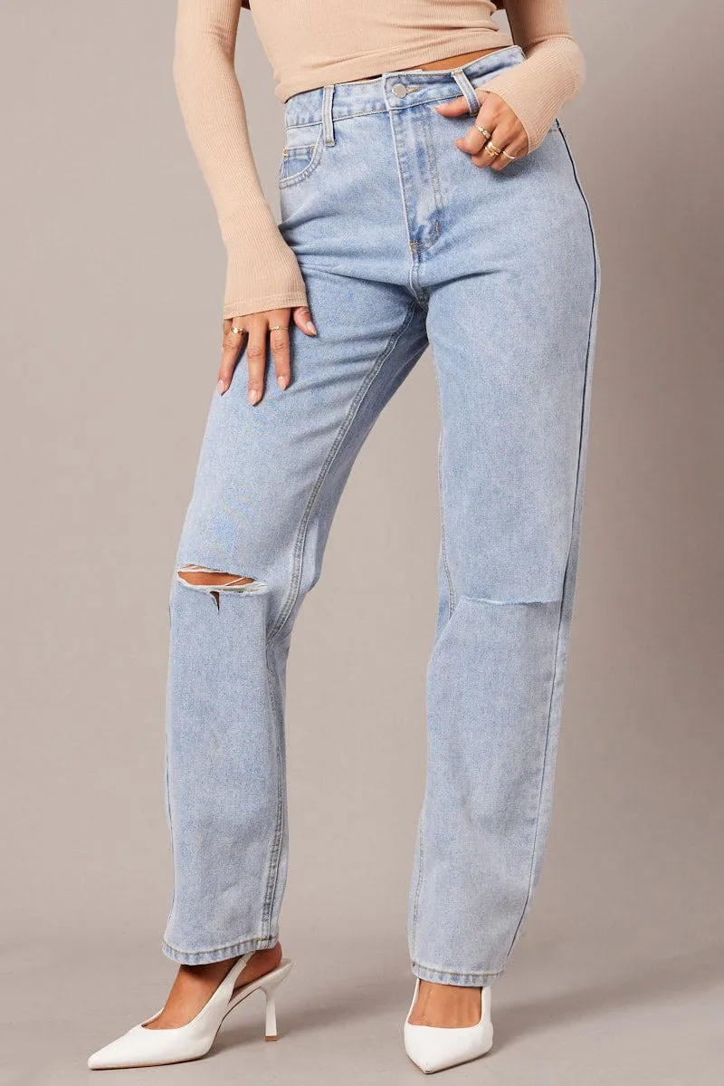 Denim Boyfriend Jean High Rise sold by Ally Fashion product image thumbnail 3