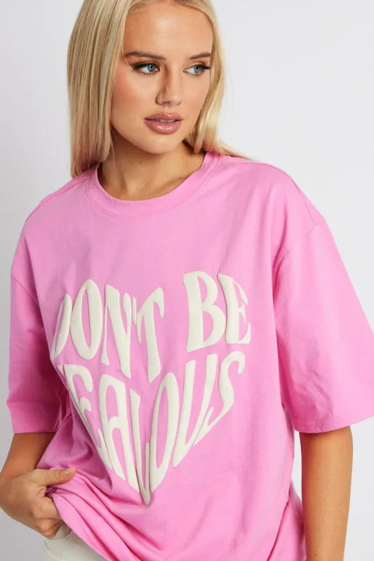 Pink Graphic Tee Short Sleeve sold by Ally Fashion