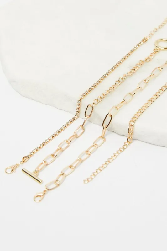 Gold Chain Bracelet Multi Pack sold by Ally Fashion