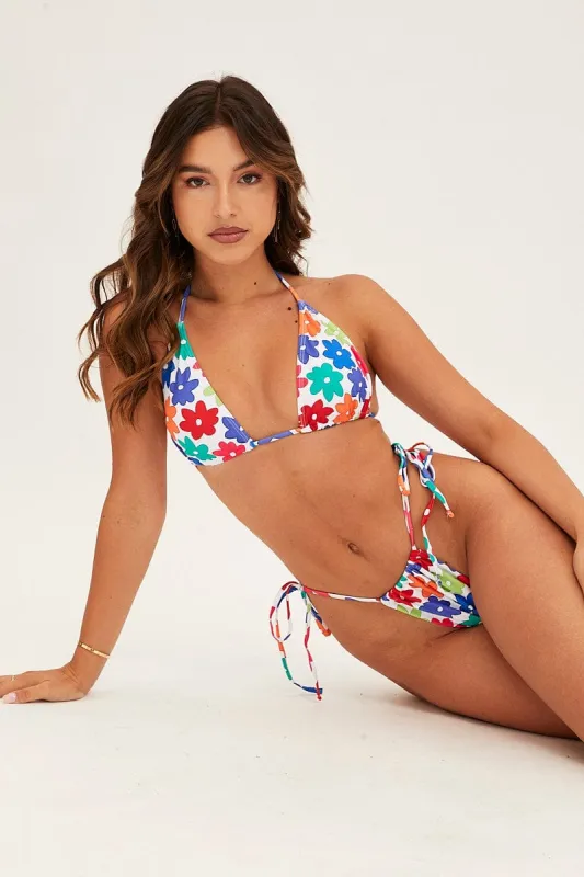 Multi Floral Two Piece Bikini sold by Ally Fashion