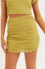 Green Mini Skirt Bodycon Mesh Textured Detail sold by Ally Fashion