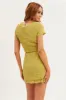 Green Mini Skirt Bodycon Mesh Textured Detail sold by Ally Fashion