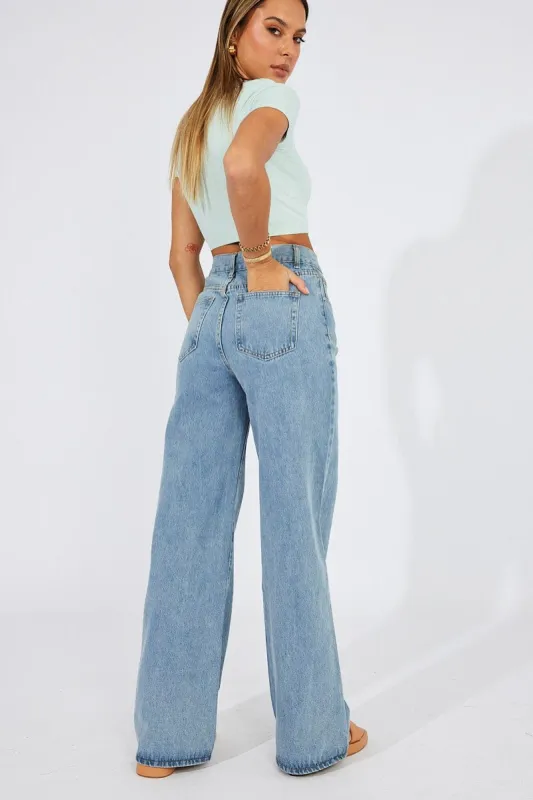 Denim Baggy Denim Jeans Mid Rise sold by Ally Fashion