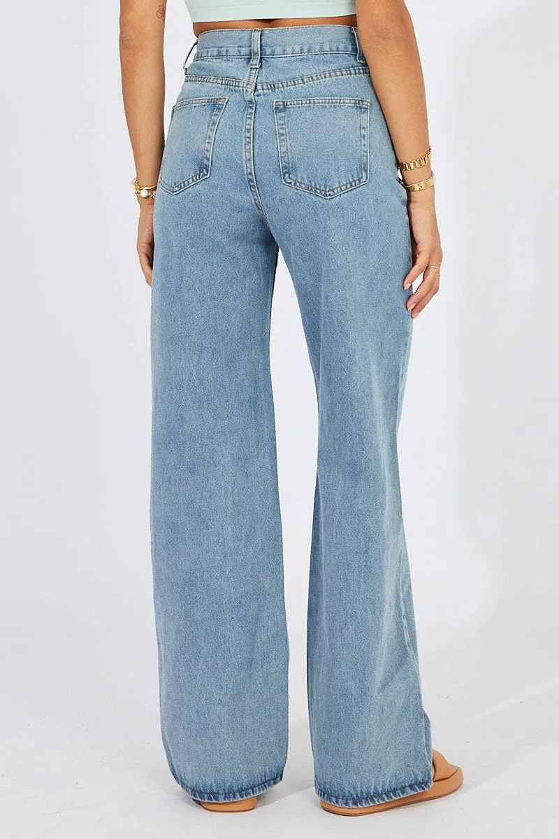 Denim Baggy Denim Jeans Mid Rise sold by Ally Fashion product image thumbnail 5