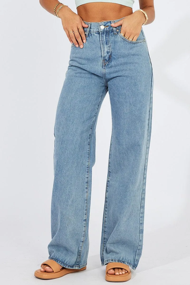 Denim Baggy Denim Jeans Mid Rise sold by Ally Fashion product image thumbnail 3