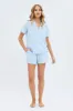 Multi Stripe Stripe Pyjama Piping Button Pj Set sold by Ally Fashion