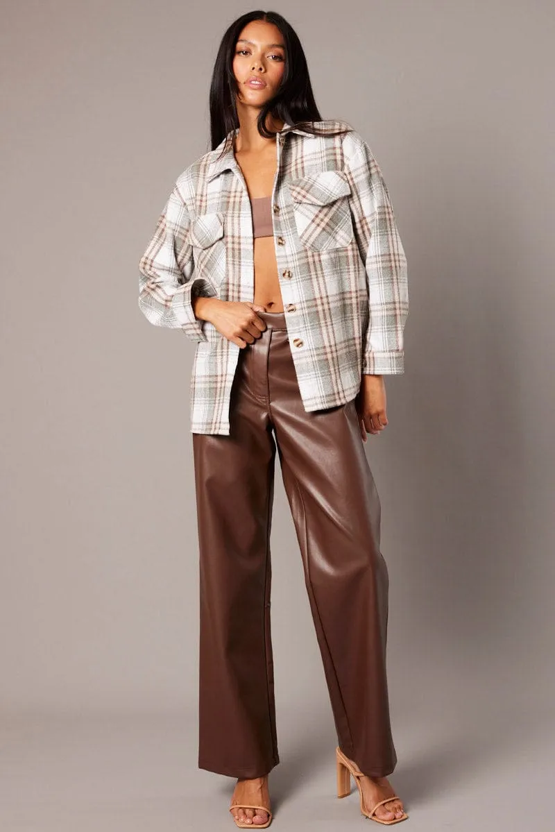 Green Check Relaxed Shirt Long Sleeve sold by Ally Fashion product image thumbnail 2