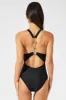 Black Ring Decor One Piece Swimsuit sold by Ally Fashion
