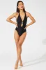 Black Ring Decor One Piece Swimsuit sold by Ally Fashion