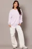 Purple Graphic Sweater Long Sleeve sold by Ally Fashion