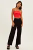 Orange Bandeau Top Sleeveless Strapless Crop sold by Ally Fashion