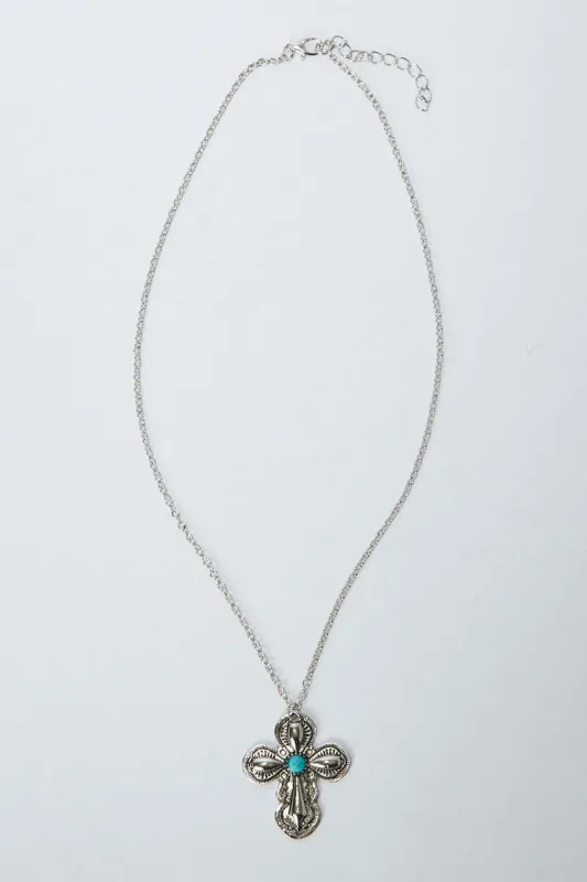 Silver Cross Necklace sold by Ally Fashion