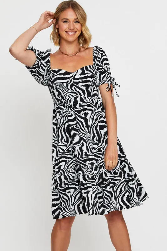 Print Midi Dress Short Sleeve sold by Ally Fashion