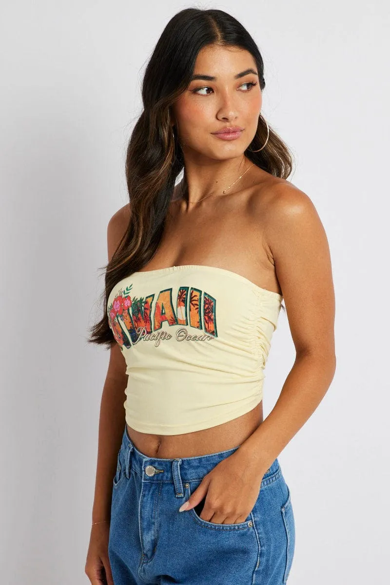 Yellow Bandeau Top sold by Ally Fashion product image thumbnail 4