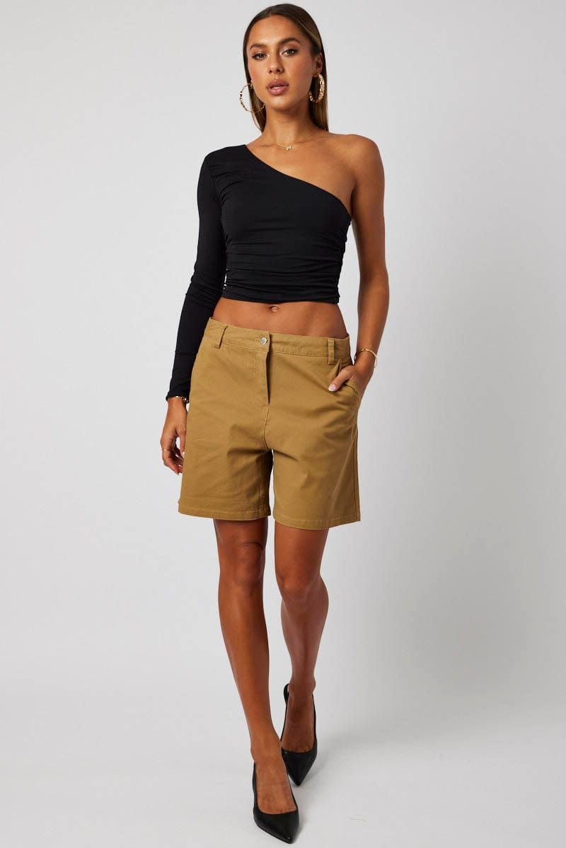 Black Supersoft Top One Shoulder sold by Ally Fashion product image thumbnail 2