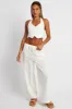 White Wide Leg Pants High Rise sold by Ally Fashion