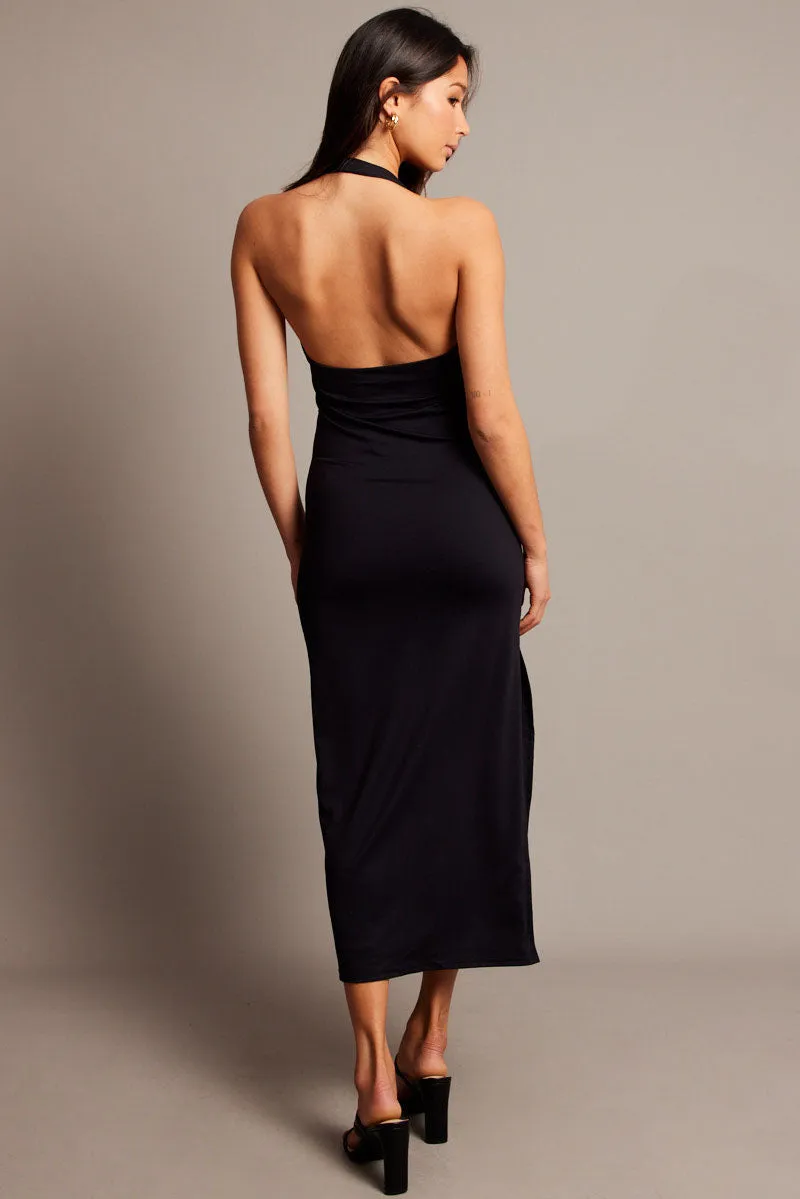 Black Bodycon Dress Halter Neck sold by Ally Fashion product image thumbnail 5