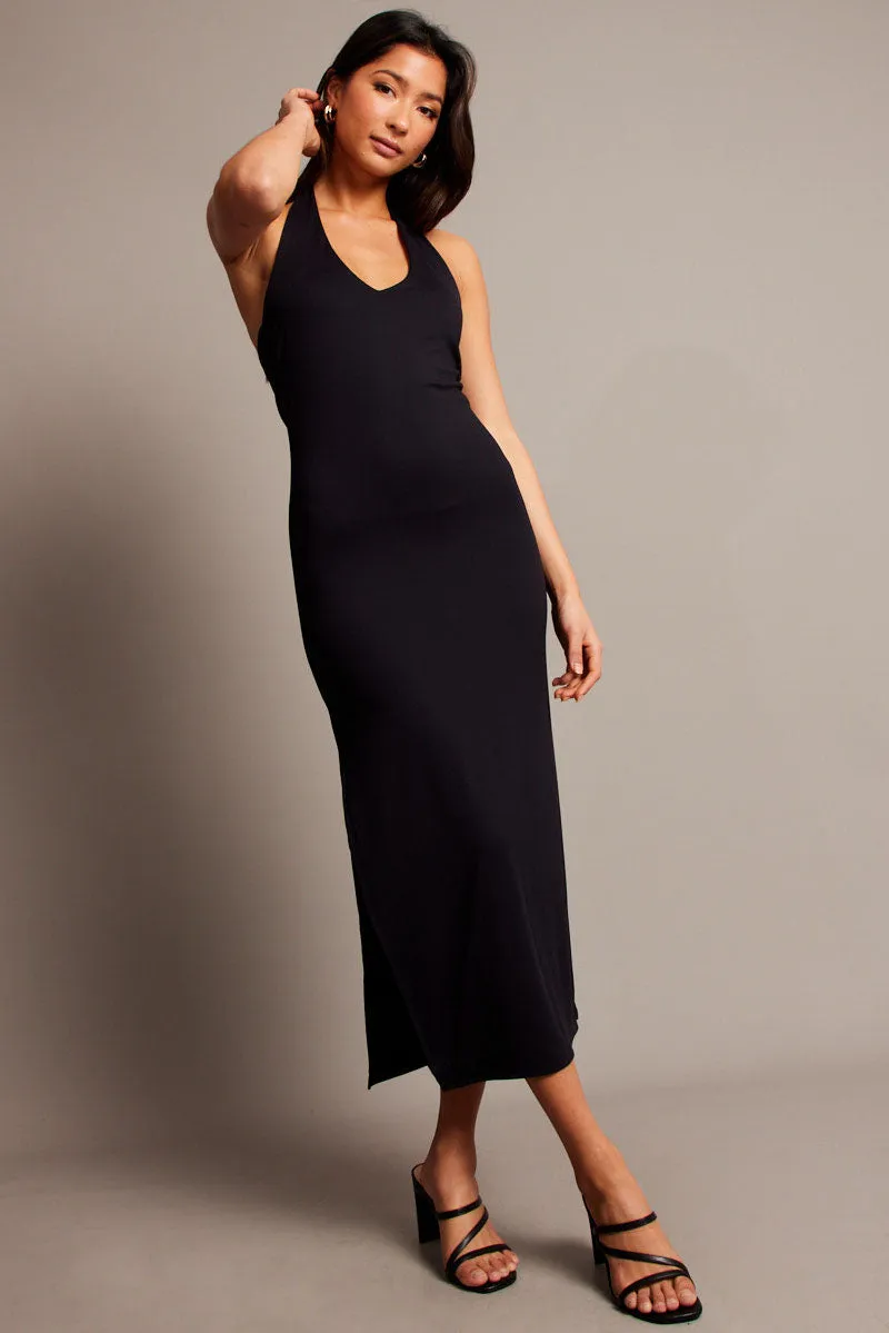 Black Bodycon Dress Halter Neck sold by Ally Fashion product image thumbnail 2