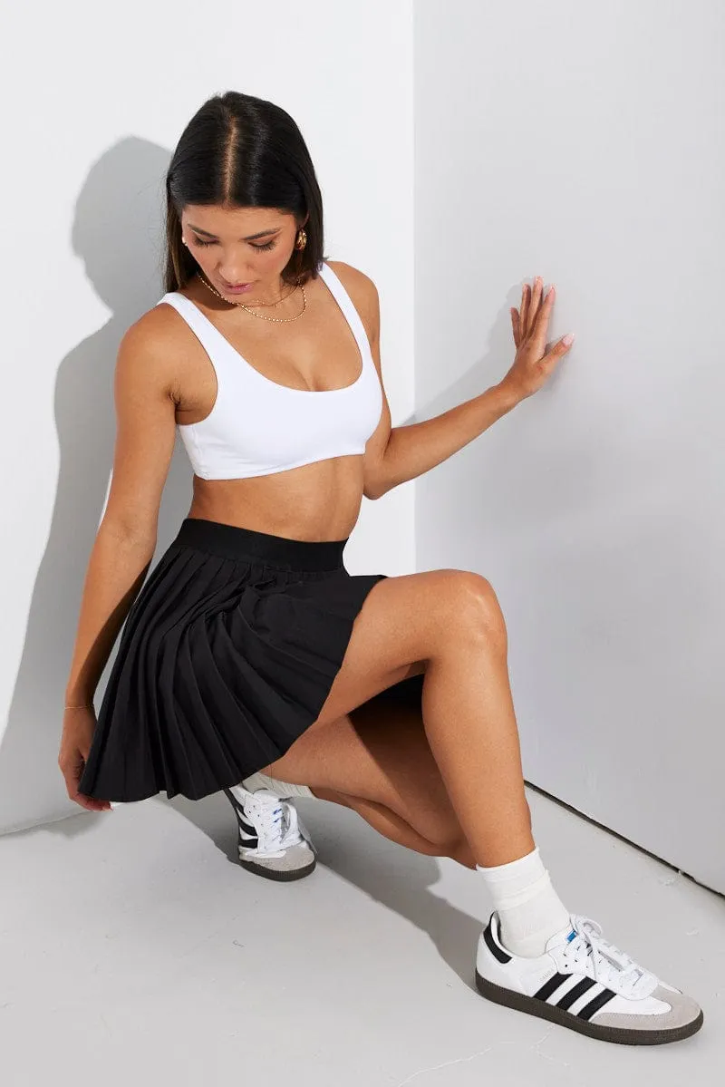 Black Mini Skirt Tennis High Rise sold by Ally Fashion