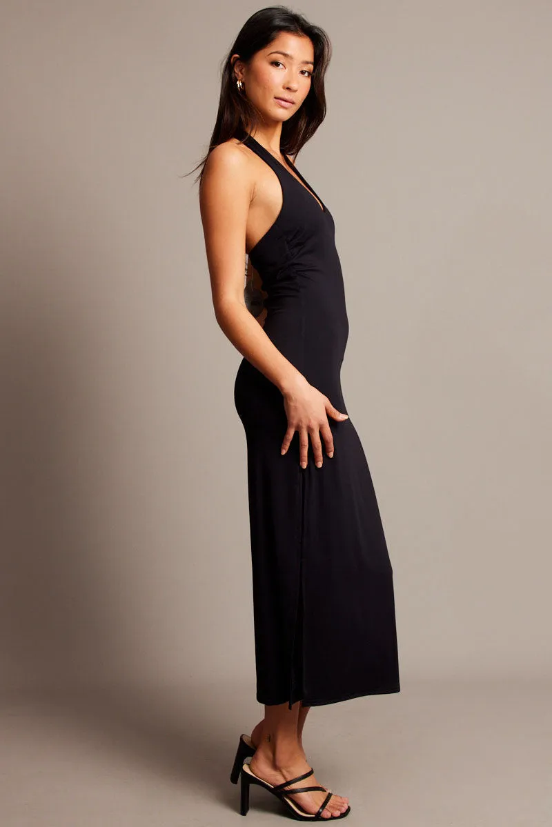 Black Bodycon Dress Halter Neck sold by Ally Fashion product image thumbnail 4
