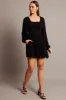 Black Fit And Flare Dress Long Sleeve Mini sold by Ally Fashion