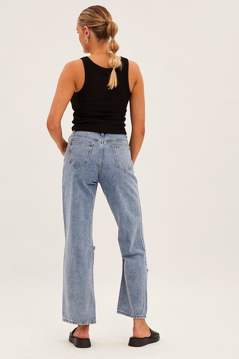 Blue Boyfriend Denim Jeans sold by Ally Fashion product image thumbnail 5