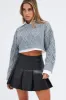 Black Pleated Skirt Mini Faux Leather sold by Ally Fashion